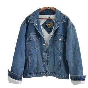 TEXAS TUFF vintage 90' denim trucker jacket size XL